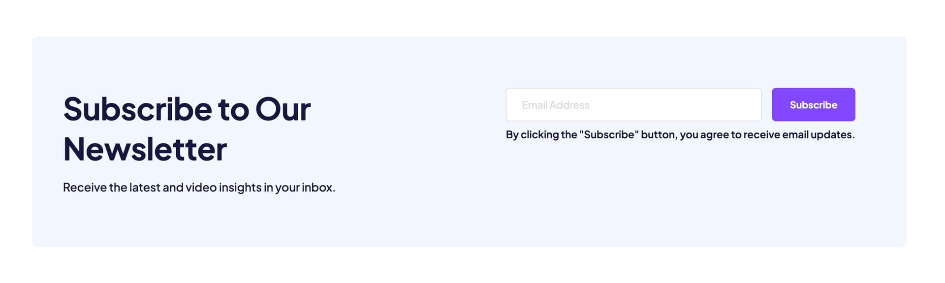 Newsletter Subscribe Component
