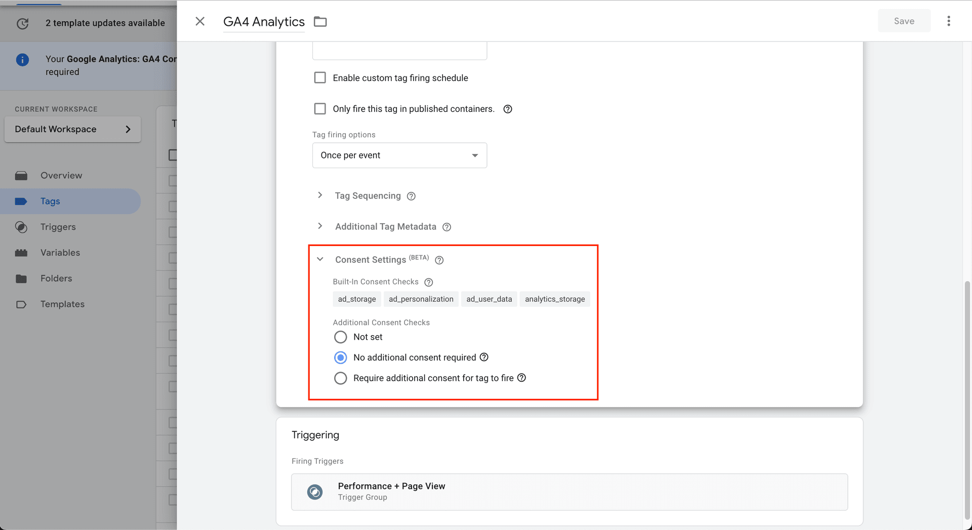 Additional consent checks